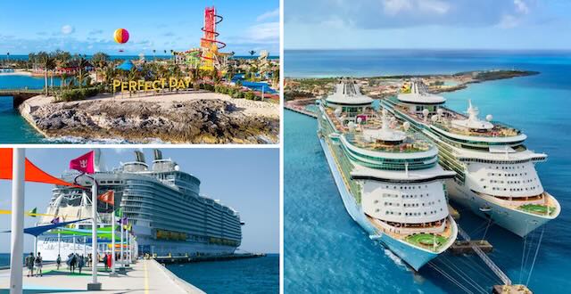 CocoCay Royal Caribbean 2 ships at dock, perfect day CocoCay