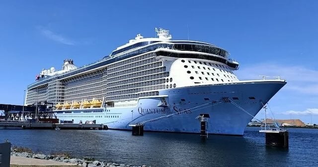 Quantum of the Seas docked cruise ship