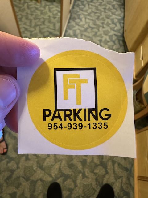 park by the ports sticker for when you get picked up
