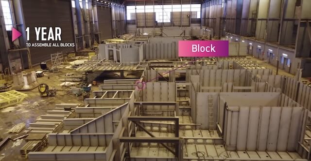 1 year to assemble all blocks for Icon of the Seas royal caribbean