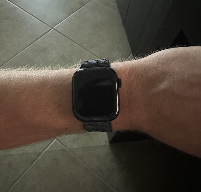 Apple watch on Jim Mercers wrist cruise watch for royal caribbean