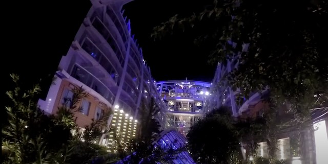 Central park at Night on Royal Caribbean Harmony of the Seas
