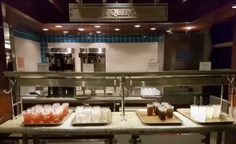 Flavored Water rccl ship lots of drinks at windjammer