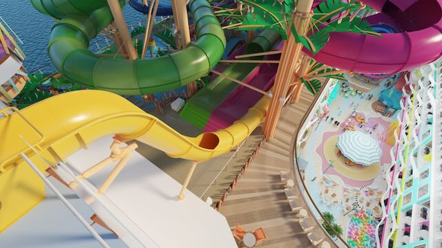 Pressure Drop Icon of the Seas water slide yellow cruise