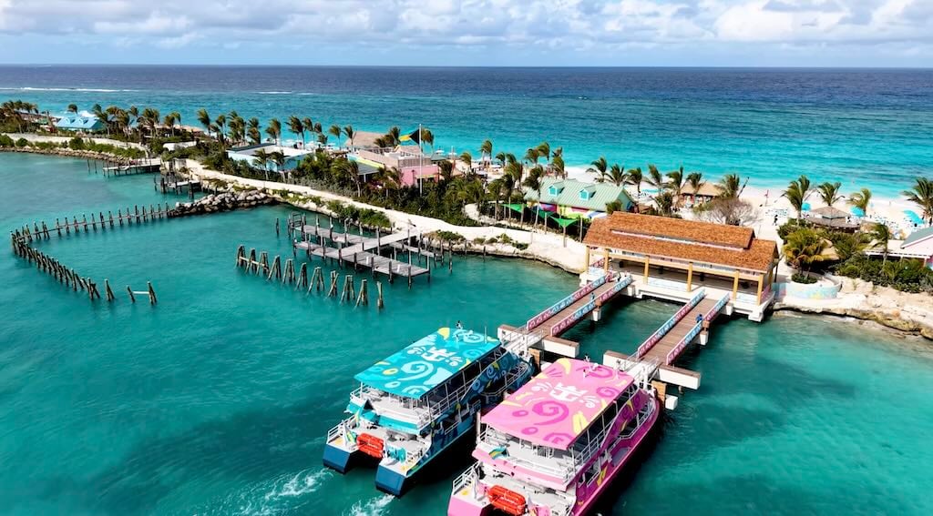 Royal Beach Club Paradise Island main entrance with 2 tenders