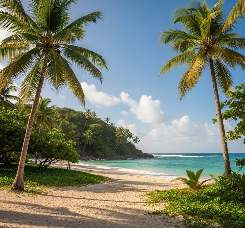 Royal Beach Club Paradise Island whats included in the day pass two palm trees beautiful view
