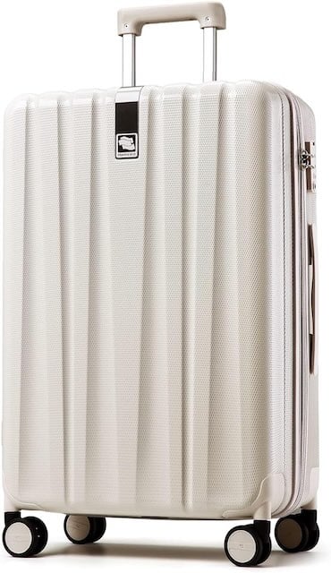 Samsonite Omni PC Hardside Spinner – best cruise luggage for carry-on travelers in Ivory White and other colors for cruising