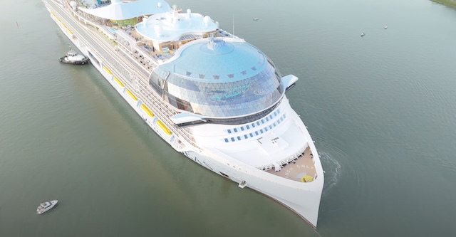 Star of the Seas AquaDome front of ship