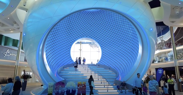 Star of the Seas Royal Promenade large dome entry way