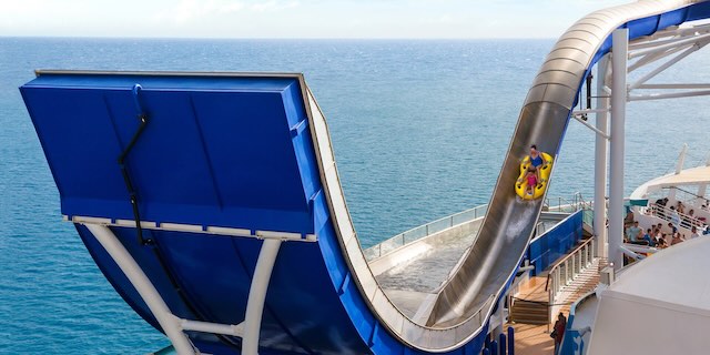 Tidal Wave royal caribbean water slide at sea cruise