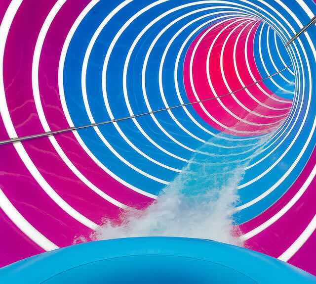 Tube slide on Royal Caribbean Cruise Line fun water slides
