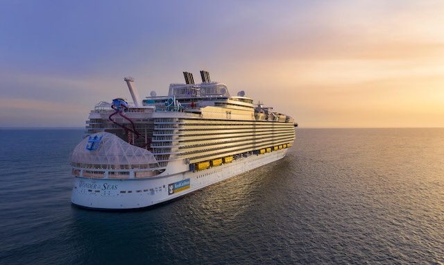 best cruise for first timers Wonder of the seas ocean sunset view