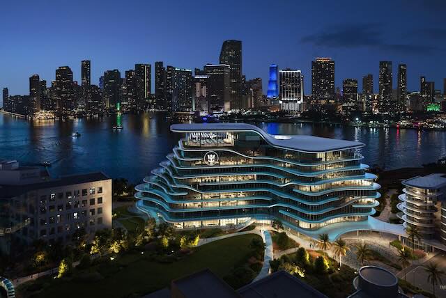 royal caribbean headquarters in miami at night cruise ship company
