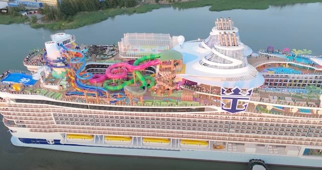 top shot of Star of the Seas and water slides