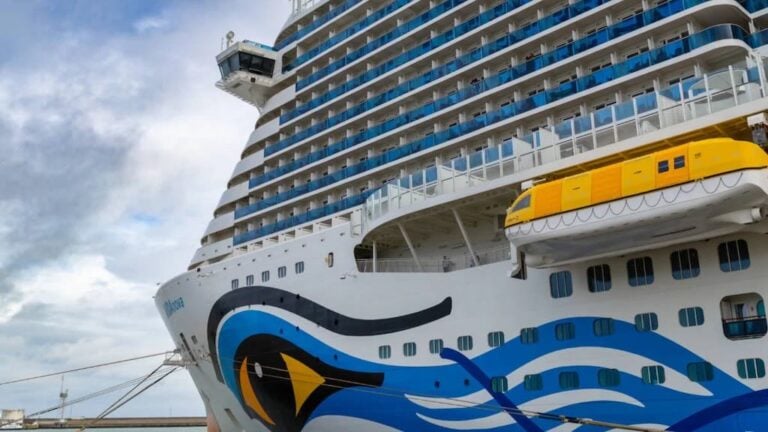 AIDAnova Cruise Ship docked with big eye