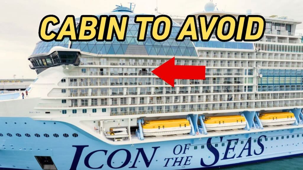 CABIN TO AVOID ICON OF THE SEAS - pointing to a cabin below aqua dome