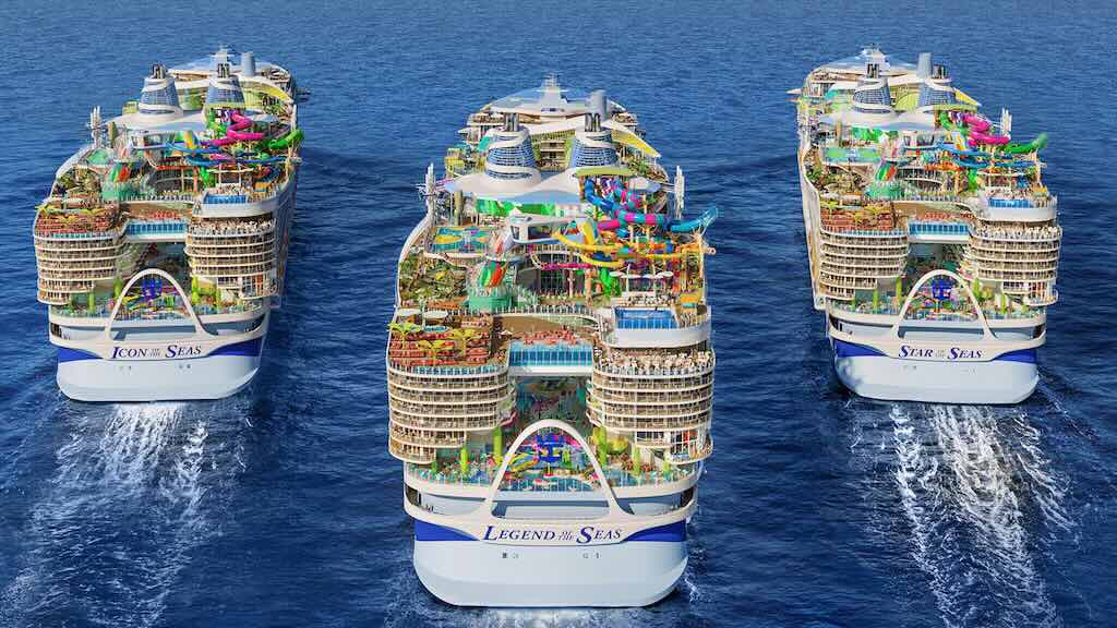 Legend of the Seas along side Icon and Star