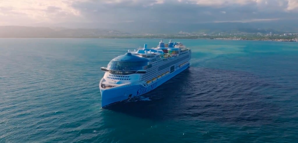 Star of the Seas vs Titanic aerial footage