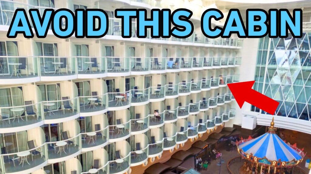 Wonder of the Seas cabins to avoid – balcony overlooking the Boardwalk with limited privacy and high noise