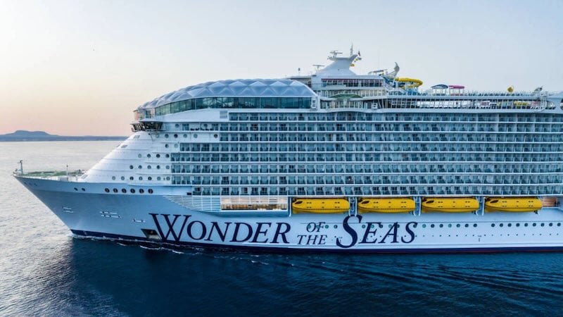 Wonder of the Seas side angle 
