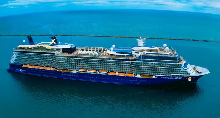 Celebrity Eclipse review: Aerial drone view of Celebrity Eclipse