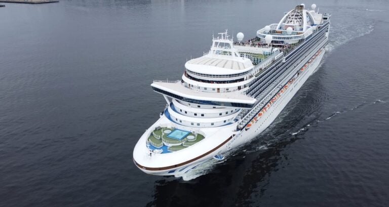 Crown Princess Review: Aerial drone view of Princess Crown Princess