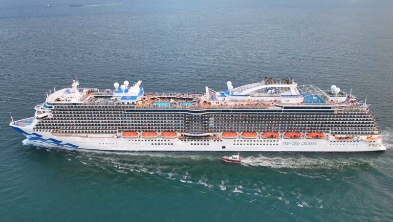 Sky Princess Review: Aerial drone view of Princess Sky Princess