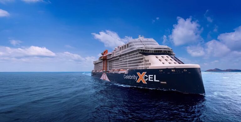 Celebrity Xcel Review: Aerial drone view of celebrity Xcel