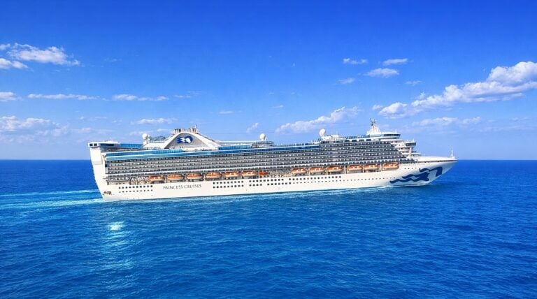 Caribbean Princess Review: Caribbean Princess sailing through calm seas