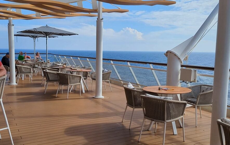 Celebrity Summit Review: Celebrity Summit aft deck ocean view sitting area