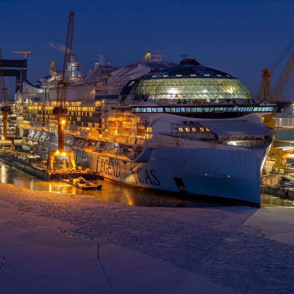 Legend of the seas largest ship in the world being created