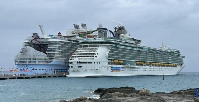 Libert of the Seas next to Utopia of the seas cruisesnooze