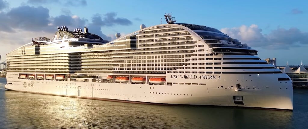 MSC World America biggest cruise ships cruisesnooze