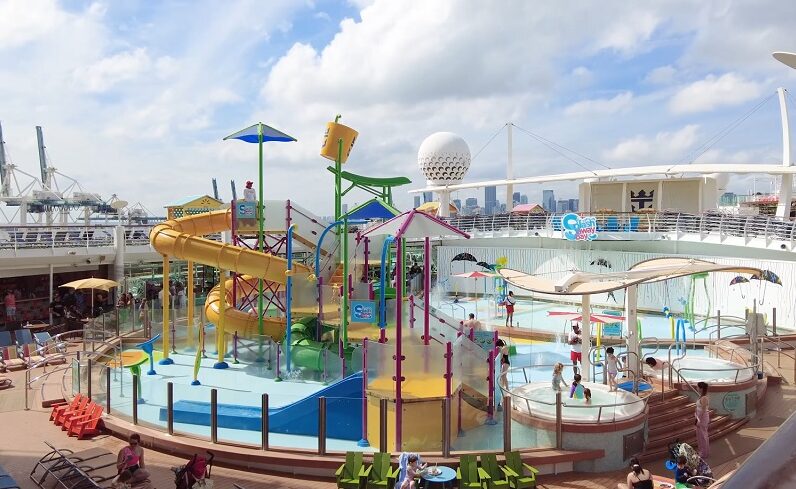 Things to do on the freedom of the seas: splash bay area for water slides