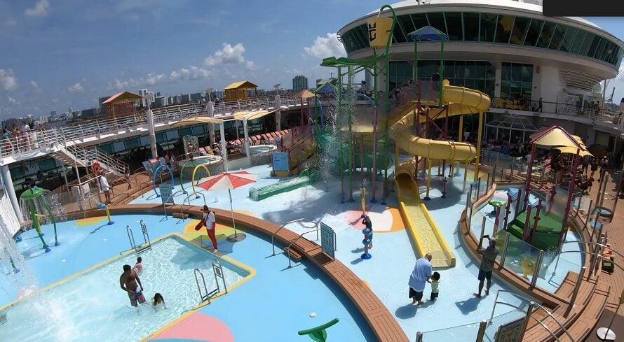 freedom of the seas vs oasis of the Seas: Waterslide Area for kids on freedom of the seas