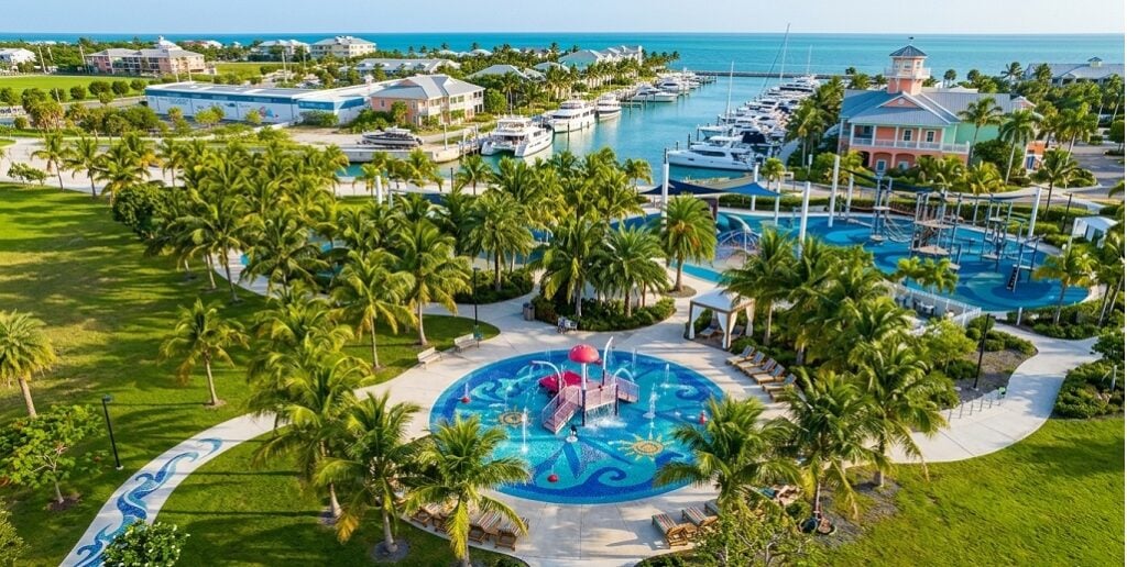 Key West Florida Cruises: Aerial drone view of Key west florida resort