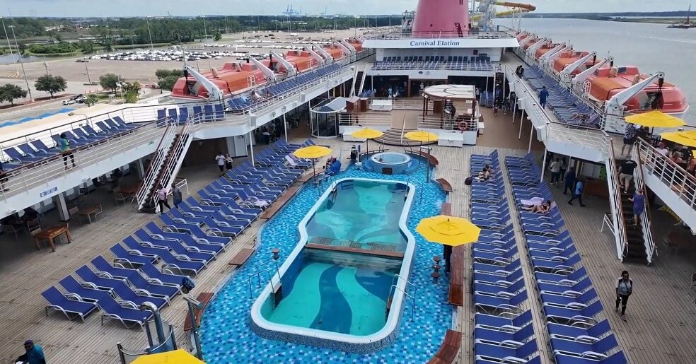 Carnival Elation Review: Carnival Elation Pool Deck