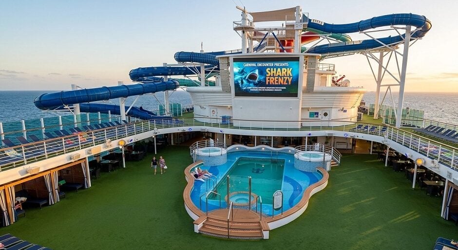 Carnival Encounter Review: Carnival Encounter Live Pool Area