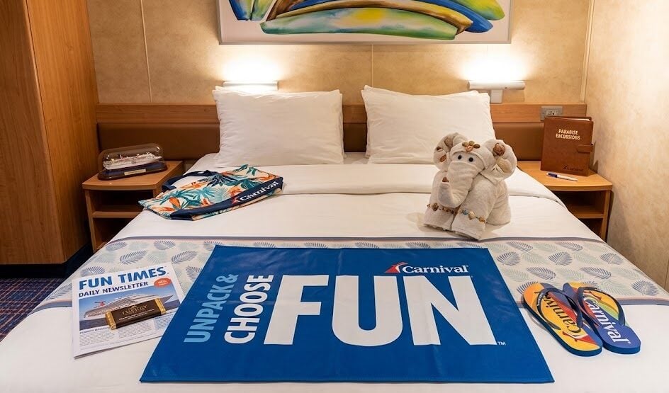 Carnival Paradise Review: Carnival Paradise Interior cabin view