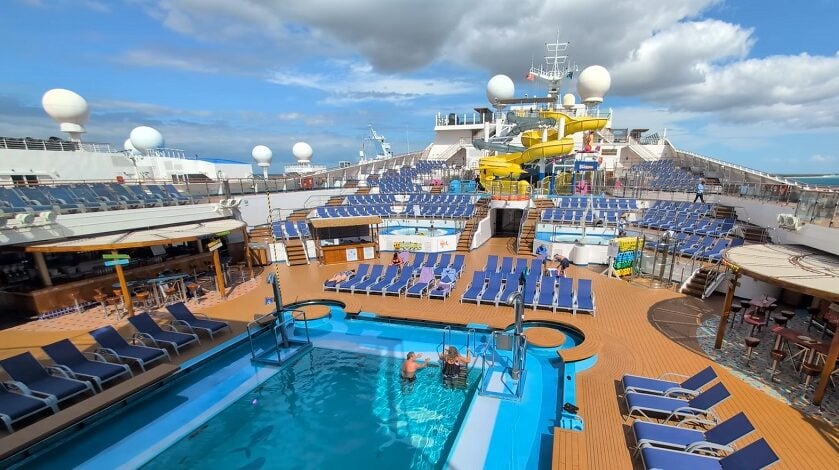 Carnival Sunrise Review: Carnival Sunrise Lido Pool deck