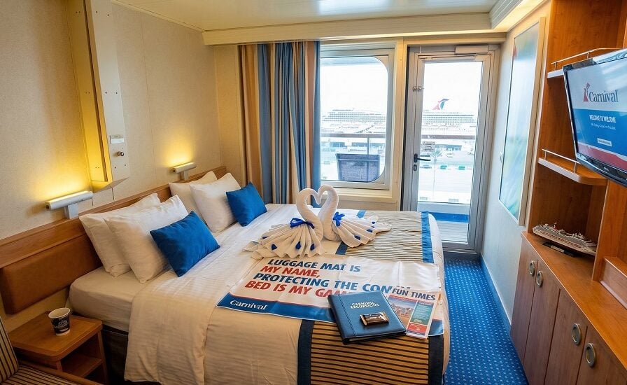 Carnival Sunshine Review: Carnival Sunshine Ocean View Cabin Interior