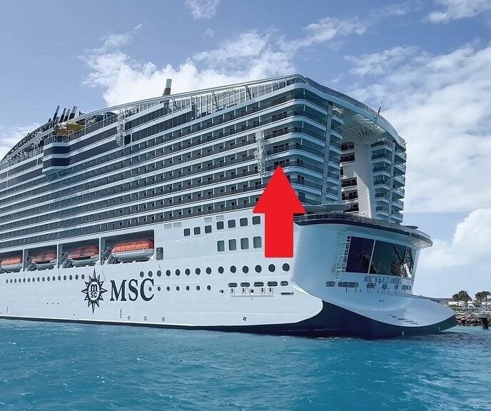 MSC Cruises Cabins to Avoid - MSC Cruises Bella Cabins with metal fronts