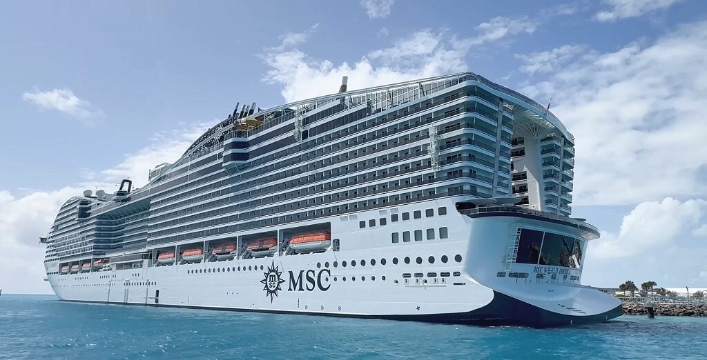 MSC Cruises cabins to Avoid - MSC Cruises Cruise Ship Back view