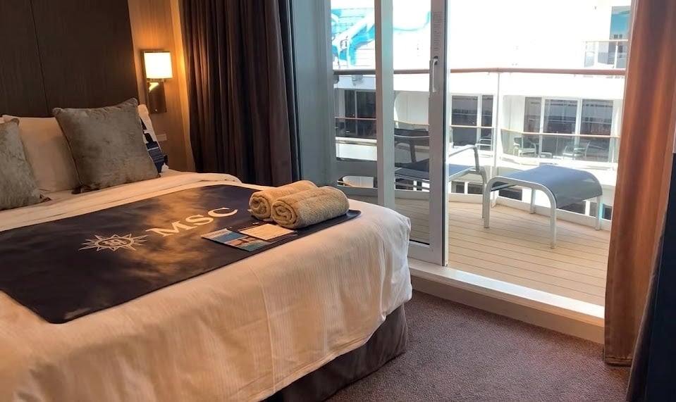 MSC Cruises cabins to avoid - MSC Cruises Junior Aurea Suite with promenade view outside