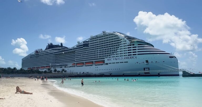 MSC Cruises cabins to avoid - MSC Cruises MSC World America cruise ship view