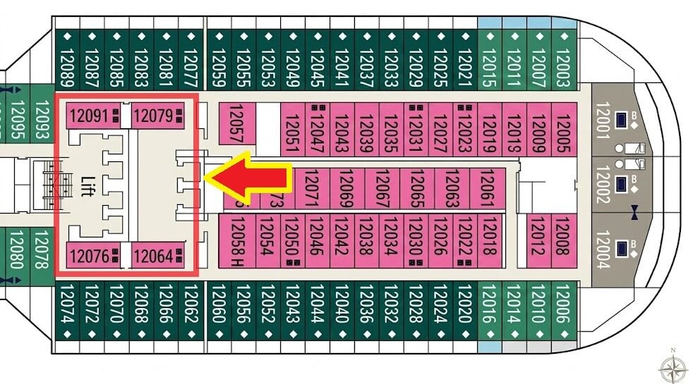 MSC Cruises Cabins to Avoid - MSC Cruises Parallel Corridors Cabins