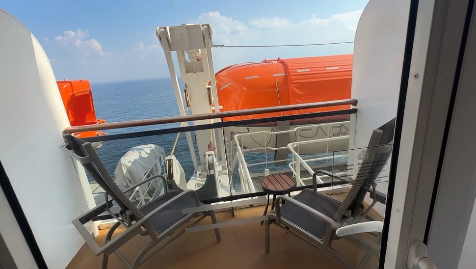 Balcony Cabin - Obstructed view cabin on cruise ship