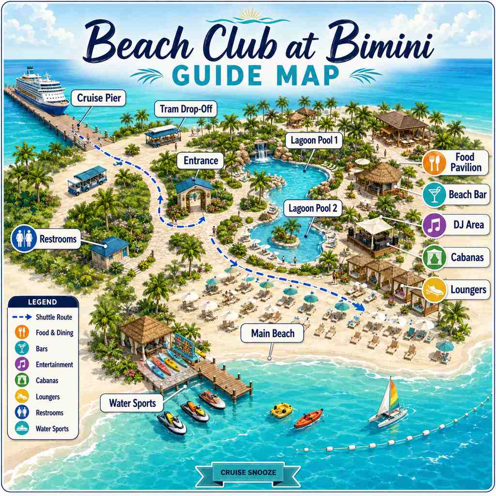 Beach Club at Bimini Guide Map