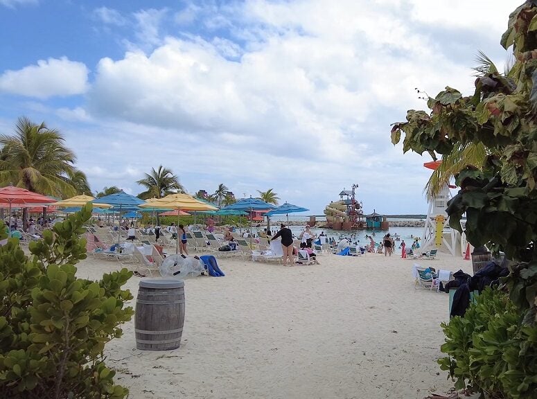 Castaway Cay Beach Area for family and kids