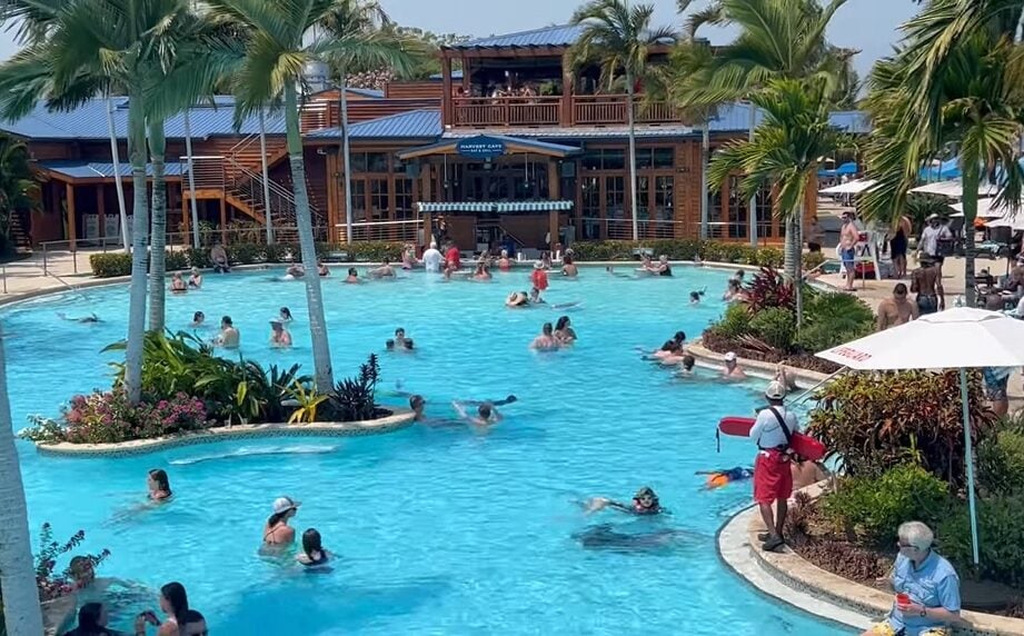 Harvest Caye Pool Area